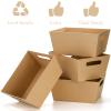 DEAYOU 10 Pack Gift Basket Empty, 10" x 8" Kraft Basket With Handle, 5 LB Cardboard Gift Baskets Market Tray, Large Brown Paper Baskets Holder Container for Wine, DIY, Food, Snacks, Crafts, Easter view 3