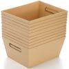 DEAYOU 10 Pack Gift Basket Empty, 10" x 8" Kraft Basket With Handle, 5 LB Cardboard Gift Baskets Market Tray, Large Brown Paper Baskets Holder Container for Wine, DIY, Food, Snacks, Crafts, Easter view 4