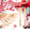 Hoolerry 100 Pcs Disposable Christmas Wooden Spoons 5.5'' Hot Cocoa Chocolate Candy Cane Winter Tasting Bar Spoons for Cake Coffee Ice Cream(Red, Green,Merry Style) view 3