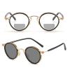 Transition Photochromic Bifocal Reading Glasses for Women men round Magnification Presbyopia driving reading sunglasses (black, 4, multiplier_x) view 1