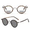 Transition Photochromic Bifocal Reading Glasses for Women men round Magnification Presbyopia driving reading sunglasses (leopard, 3.75, multiplier_x) view 1