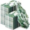 Spiareal 200 Pcs Eucalyptus Napkins Guest Towels Disposable Bathroom Sage Green Leaves Paper Hand Towels Decorative Greenery Paper Napkins for Wedding Birthday Cocktail Dinner Baby Shower Party Decor view 1