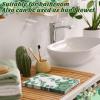 Spiareal 200 Pcs Eucalyptus Napkins Guest Towels Disposable Bathroom Sage Green Leaves Paper Hand Towels Decorative Greenery Paper Napkins for Wedding Birthday Cocktail Dinner Baby Shower Party Decor view 2