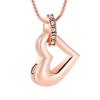 BIAIHQIE Cremation Jewelry Urn Necklace for Ashes Unique Heart Memorial Jewelry with Crystal Cremation Urn Pendant Ashes Holder view 1