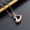 BIAIHQIE Cremation Jewelry Urn Necklace for Ashes Unique Heart Memorial Jewelry with Crystal Cremation Urn Pendant Ashes Holder view 2