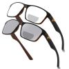 Transition Photochromic Bifocal Reading Glasses for Mens and Womens Sports resbyopic driving cycling Readers sunglasses (leopard, 1.25, multiplier_x) view 1