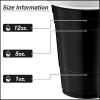 Lounsweer 100 Pack 16 Ounce Plastic Party Cups Heavy Duty Drinking Water Cups for Valentine Carnival St. Patrick's Day Holiday Festival Wedding Birthday Party Supplies(Black, White) view 2