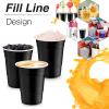 Lounsweer 100 Pack 16 Ounce Plastic Party Cups Heavy Duty Drinking Water Cups for Valentine Carnival St. Patrick's Day Holiday Festival Wedding Birthday Party Supplies(Black, White) view 3
