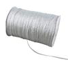 ECYC 2 PCS 20 Yards 1/8"(3mm) Metallic Glitter Ribbon, Gift Wrapping Ribbon Decorative Ribbon for DIY Crafts Wedding Birthday Party Decoration,Silver view 2
