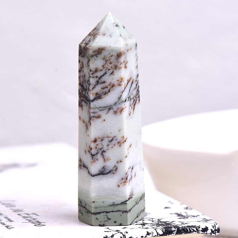 1PC Natural Crystal Column Quartz Rock Mineral Specimen Crystal Point Quartz Rainbow Wand Home Decor Stone,Jade,50-60mm