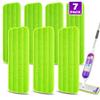 7 Count Reusable Microfiber Mop Pads for Swiffer PowerMop- MEXERRIS PowerMop Refills Hard Wood Floor Mop Pads Machine Washable, Wet Dry Dust Mop Pads Replacement for 13''-15'' Spray Wet Mops view 1