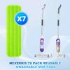7 Count Reusable Microfiber Mop Pads for Swiffer PowerMop- MEXERRIS PowerMop Refills Hard Wood Floor Mop Pads Machine Washable, Wet Dry Dust Mop Pads Replacement for 13''-15'' Spray Wet Mops view 2