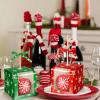 50 Set Christmas Kraft Candy Apple Boxes with Hole Sticks and Ribbons 4x4x4'' Window Clear Favor Boxes Candied Cake Cookies Chocolate Caramel Apple Boxes Gift Treat Boxes for Wedding Party (Snowflake) view 4
