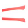 Caulo Silicone Rubber Rectangle Hole Anti-Slip Ear Sock Pieces Tube Temple Sleeves for Glass Sunglass Frames TT007 (Red - 1 Pair) view 2