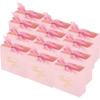 DECHOUS Thank You Bags: Boxes Party Favor Small Bags Treat Boxes with Ribbon Pink Pattern Paper Bags for Wedding Holiday Business Party Supplies 50pcs view 1