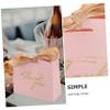 DECHOUS Thank You Bags: Boxes Party Favor Small Bags Treat Boxes with Ribbon Pink Pattern Paper Bags for Wedding Holiday Business Party Supplies 50pcs view 2