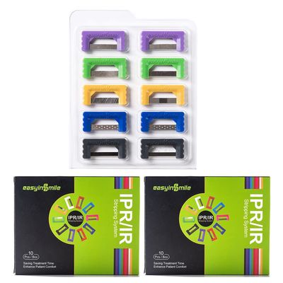 SNAWOP Dental Polishing Strips 2 Packs Orthodontic Interproximal Reduction IPR/IR System Single Hand Use Teeth Enamel Kit (IR Strip System Kit)