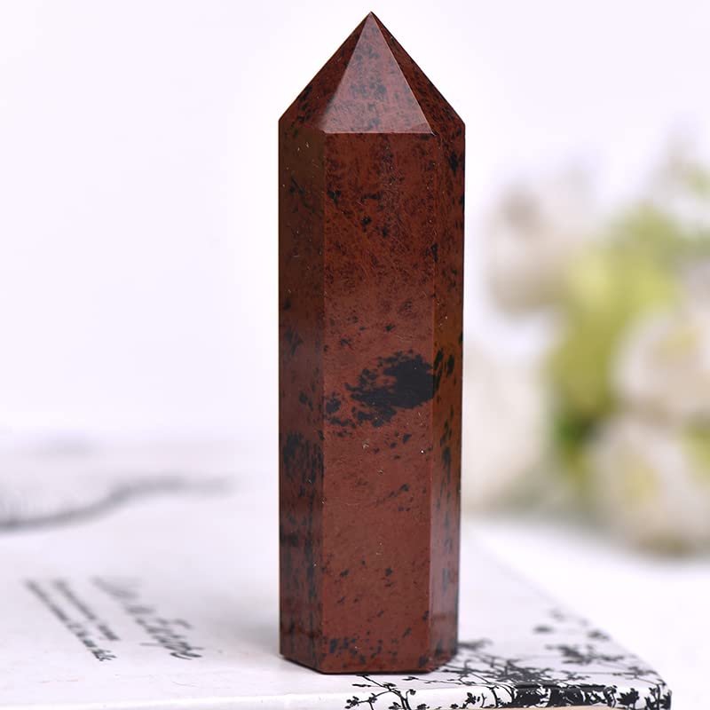 1PC Natural Crystal Column Quartz Rock Mineral Specimen Crystal Point Quartz Rainbow Wand Home Decor Stone,Rhodochrosite 2,50-60mm
