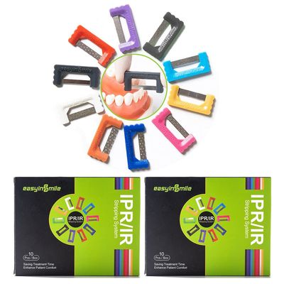 SNAWOP Dental Polishing Strips 2 Packs Orthodontic Interproximal Reduction IPR/IR System Single Hand Use Teeth Enamel Kit (IPR Plus Strip System Kit)