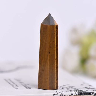 1PC Natural Crystal Column Quartz Rock Mineral Specimen Crystal Point Quartz Rainbow Wand Home Decor Stone,Tigers Eye,60-70mm