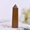 1PC Natural Crystal Column Quartz Rock Mineral Specimen Crystal Point Quartz Rainbow Wand Home Decor Stone,Tigers Eye,60-70mm view 1