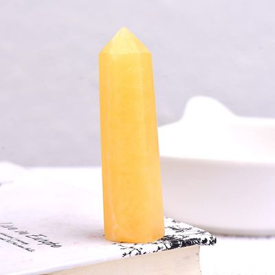 1PC Natural Crystal Column Quartz Rock Mineral Specimen Crystal Point Quartz Rainbow Wand Home Decor Stone,Sunstone,70-80mm