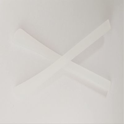 Caulo Silicone Rubber Rectangle Hole Anti-Slip Ear Sock Pieces Tube Temple Sleeves for Glass Sunglass Frames TT007 (Milky White - 1 Pair)