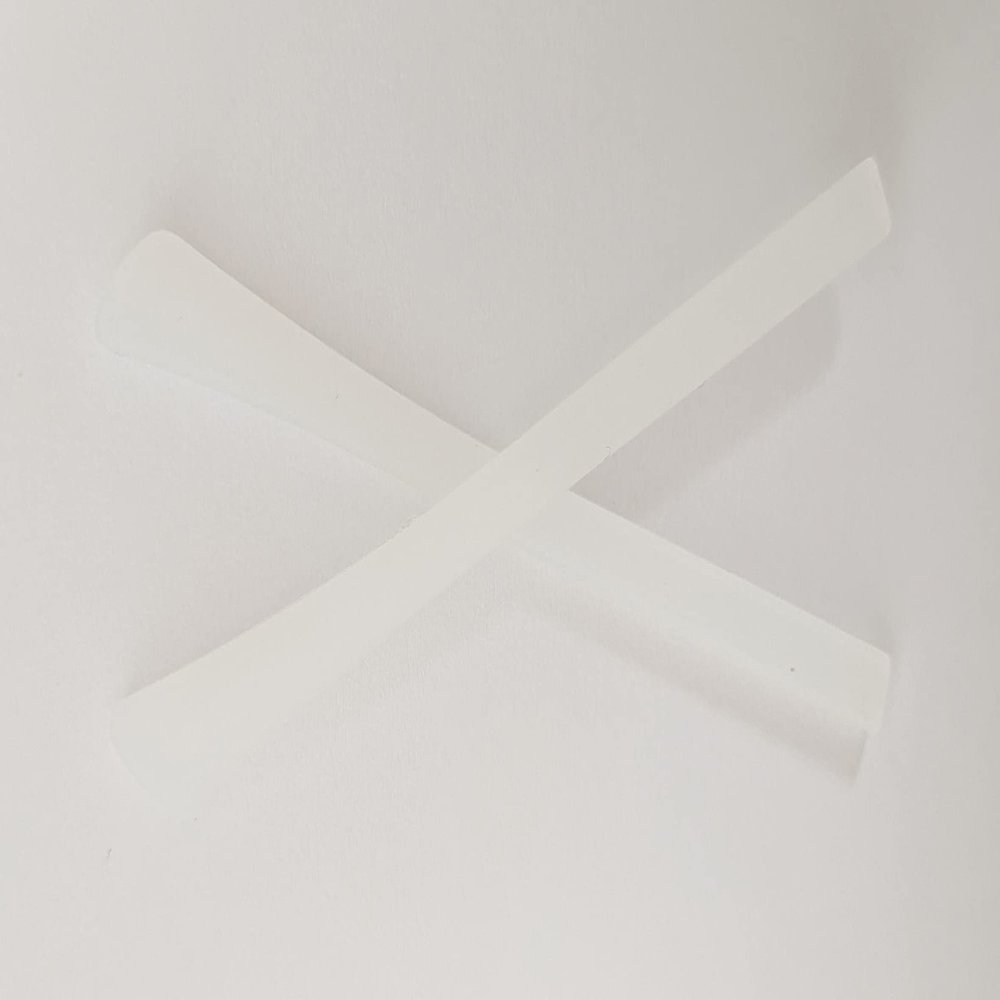 Caulo Silicone Rubber Rectangle Hole Anti-Slip Ear Sock Pieces Tube Temple Sleeves for Glass Sunglass Frames TT007 (Milky White - 1 Pair)