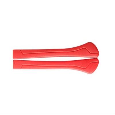 Caulo Silicone Rubber Rectangle Hole Anti-Slip Ear Sock Pieces Tube Wire Temple Sleeves for Glass Sunglass Frames TT008 (Red - 1 Pair)