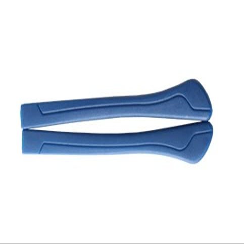 Caulo Silicone Rubber Rectangle Hole Anti-Slip Ear Sock Pieces Tube Wire Temple Sleeves for Glass Sunglass Frames TT008 (Blue - 1 Pair)