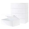 Purple Q Crafts 5 Pack White Hard Gift Box With Magnetic Closure Lid 10.5"x7"x3" Rectangle Favor Boxes With White Glossy Finish (5 Boxes) view 2