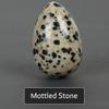 Natural Crystal Rose Quartz Obsidian Malachite Egg Shape Home Decor Gemstones Perfect for Reiki Healers Kegel Exercise 30 * 20mm,Mottled Stone view 2