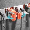 CTVR Space Aluminum Broom Holder, Heavy Duty Mop Rack & Mop Grippers, Self Adhesive Mops Stand, Mop Organizer for Home Kitchen Laundry Bathroom (Size : 9 * 4.3 * 5cm) view 3