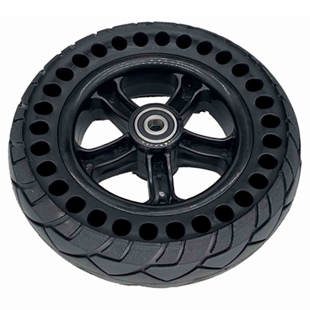 MOFOCO Wheelchair Front Wheels 8x2 inch, PU Solid tyre Wheelchair Caster, Polyurethane Tire, Front Caster for Wheelchairs Rollators Walkers, Electric Drive Wheelchair