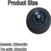 MOFOCO Wheelchair Front Wheels 8x2 inch, PU Solid tyre Wheelchair Caster, Polyurethane Tire, Front Caster for Wheelchairs Rollators Walkers, Electric Drive Wheelchair view 3