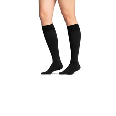 JOBST Maternity Opaque Compression Stockings, 20-30 mmHg, Knee High, Closed Toe, Black, Medium
