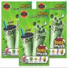 J-Basket Boba Kit, Bubble Pearl Milk Tea with Authentic Tapioca Boba, Straws Included,10 Oz (Pack of 3) (Matcha (Pack of 3)) view 1
