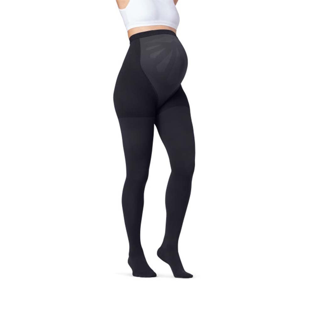 JOBST Maternity Opaque Compression Stockings, 15-20 mmHg, Waist High, Closed Toe, Anthracite, Large