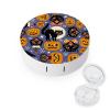 Cat Pumpkin Halloween Contact Lens Case Box Holder Container with Mirror Portable Eye Contact Holder Travel Kit with Lens Cleaner Solution Bottle Tweezers Outdoor Office view 1
