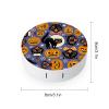 Cat Pumpkin Halloween Contact Lens Case Box Holder Container with Mirror Portable Eye Contact Holder Travel Kit with Lens Cleaner Solution Bottle Tweezers Outdoor Office view 2