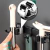 CTVR Self Adhesive No Drilling Broom Holder, Mop Rack & Mop Grippers, Anti-Slip Dustpan Hanger, Wall Mount Mops Stand, for Laundry Room (Size : 18.5 * 3.2 * 4.8cm) view 3