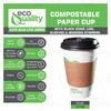 16 oz Compostable Paper Cups with Black Dome Lids, Sleeves and Wooden Stirrers - Biodegradable Disposable White Paper Coffee Cups PLA Lined - Eco-friendly Hot and Cold Drinking Cups (100) view 2