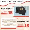 PEKGRIL 15 PCs Gift Boxes with Lids, Black 10X8X4 Inch Gift Boxes, Bridesmaid Proposal Box with Ribbon, Kraft Paper Boxes for Wedding, Packaging, Present, Birthday, Christmas, Party view 4
