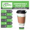 16 oz Compostable Paper Cups with Black Dome Lids, Sleeves and Wooden Stirrers - Biodegradable Disposable White Paper Coffee Cups PLA Lined - Eco-friendly Hot and Cold Drinking Cups (500) view 2