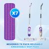 7 Count Reusable Microfiber Mop Pads for Swiffer PowerMop - MEXERRIS Microfiber Wet Pads Refills PowerMop Pads Machine Washable Hard Wood Floor Mop Pads Replacement for 13''-15'' Spray Wet Mops view 2