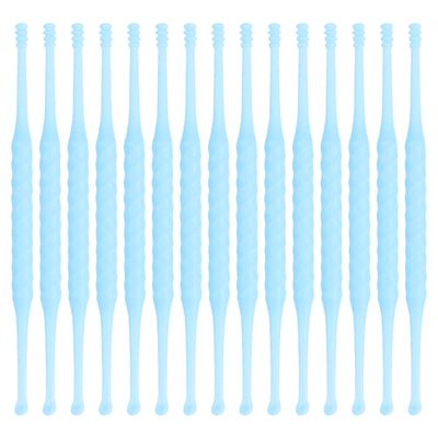 FERCAISH 15 Pcs Disposable Ear Pick, Plastic Ear Wax Cleaner Ear Clean Tool Curette Spoon Cleaner for Personal Care, Animal, Ear Wax Remover Tool(Blue)