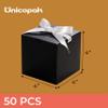 UnicoPak 50 Pack 4x4x4 Black Gift Boxes, Elegant Small Gift Boxes with Lids for Birthday Party Wedding Holiday Christmas, Gift Box for Ornaments Treats Candle Mug Crafting view 2