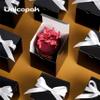 UnicoPak 50 Pack 4x4x4 Black Gift Boxes, Elegant Small Gift Boxes with Lids for Birthday Party Wedding Holiday Christmas, Gift Box for Ornaments Treats Candle Mug Crafting view 4