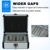 TCCOC 22PCS Progressive Lens Set Trial Lens Case Aluminium Case Metal Trial Lens Box Ophthalmic Instruments Optical Tool Set Presbyopia Try-On Experience Box(Color:sliver,Size:22pcs) view 3