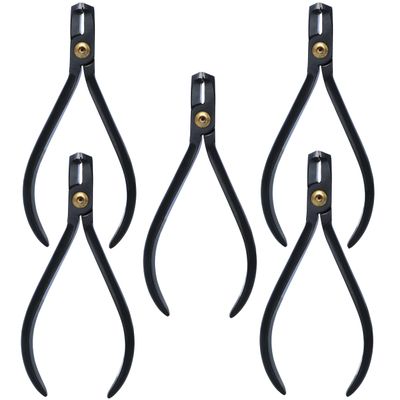 AAProTools Limited Edition 5 Piece Black Coated Color TC Distal End Cutter Hold & Cut Hard and Soft Wire Orthodontic Instruments